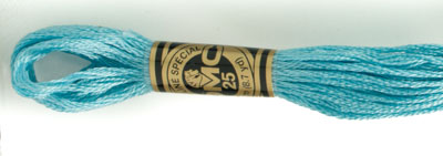 DMC 6 Strand Cotton Embroidery Floss / 3766 LT Peacock Blue