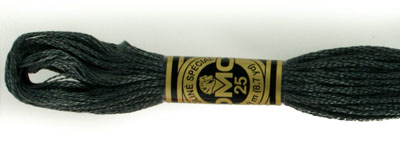 DMC 6 Strand Cotton Embroidery Floss / 3799 V DK Pewter GrayEmbroidery ...