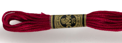 DMC 6 Strand Cotton Embroidery Floss / 498 DK Red