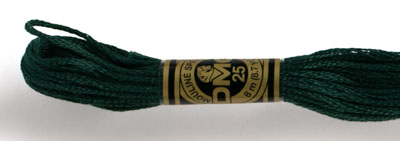 DMC 6 Strand Cotton Embroidery Floss / 500 V DK Blue Green