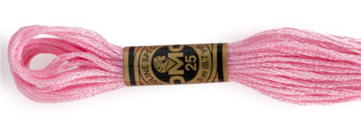 DMC 6 Strand Cotton Embroidery Floss / 605 V LT Cranberry