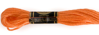 DMC 6 Strand Cotton Embroidery Floss / 722 LT Orange Spice