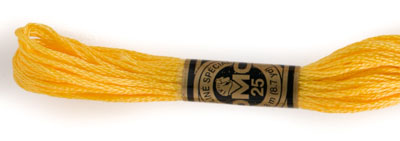DMC 6 Strand Cotton Embroidery Floss / 743 MD Yellow