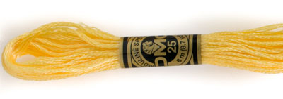 DMC 6 Strand Cotton Embroidery Floss / 744 Pale Yellow