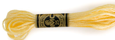 DMC 6 Strand Cotton Embroidery Floss / 745 LT Pale Yellow