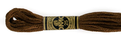 DMC 6 Strand Cotton Embroidery Floss / 801 DK Coffee Brown