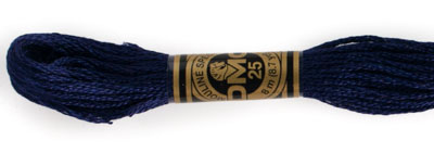 DMC 6 Strand Cotton Embroidery Floss / 823 DK Navy Blue