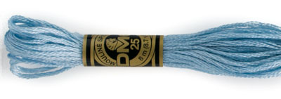 DMC 6 Strand Cotton Embroidery Floss / 827 V LT Blue