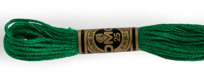 DMC 6 Strand Cotton Embroidery Floss / 909 V DK Emerald Green