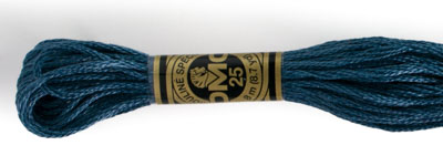 DMC 6 Strand Cotton Embroidery Floss / 930 DK Antique Blue