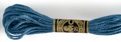 DMC 6 Strand Cotton Embroidery Floss / 931 MD Antique Blue