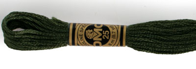 DMC 6 Strand Cotton Embroidery Floss / 934 Black Avocado Green
