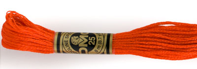 DMC 6 Strand Cotton Embroidery Floss / 946 MD Burnt Orange