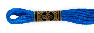 DMC 6 Strand Cotton Embroidery Floss / 995 DK Electric Blue