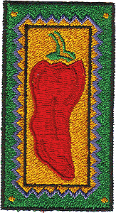 Chili Pepper with Southwestern Border
