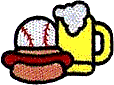 Baseball, Hotdog & Mug of Beer