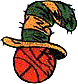 Basketball With Striped Hat