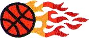 Basketball With Flames