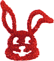 Red Head Stencil Bunny