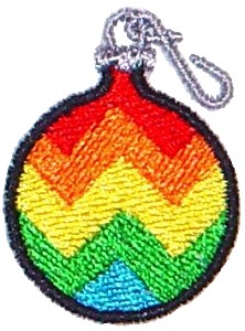 Zig Zag Rainbow Ornament