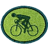 Bicycle Pictograph With Border &amp; Oval