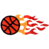 Basketball With Flames