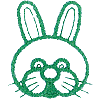 Green Bunny Outline