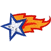 Star with 3 Color Flame