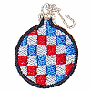 Red, White & Blue Checks Ornament