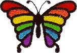 Butterfly-Stained Glass Rainbow