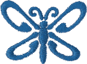Butterfly-Blue Swoosh