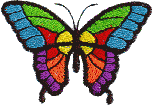 Butterfly - Stained Glass 2 Rainbow
