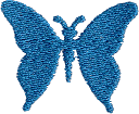 Butterfly - Blue Silhouette