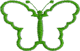 Butterfly - Green Outline