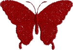Butterfly - Burgundy Silhouette