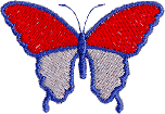 Butterfly - Red, White N' Blue