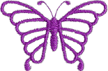 Butterfly - Grape Outline