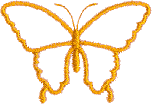 Butterfly - Golden Outline