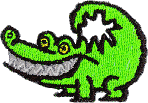 Alligator Grinning Cartoon