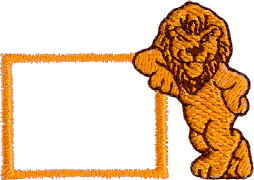 Standing Lion with Frame