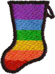 6 - Stocking - Rainbow 1