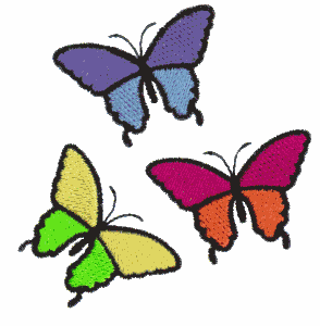 Butterfly rainbow triple halves