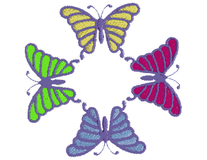 Butterfly Rainbow Square
