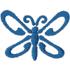Butterfly-Blue Swoosh