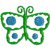 Butterfly - Verde w/Blue Spot