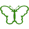 Butterfly - Green Outline