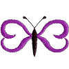 Butterfly - Grape Calligraphy