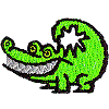 Alligator Grinning Cartoon