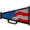 U.S.A. Flag Megaphone