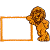 Standing Lion with Frame